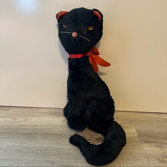 Vintage Halloween Boo Kitty Kat Cat Plush Stuffed Animal - Picture 1 of 6